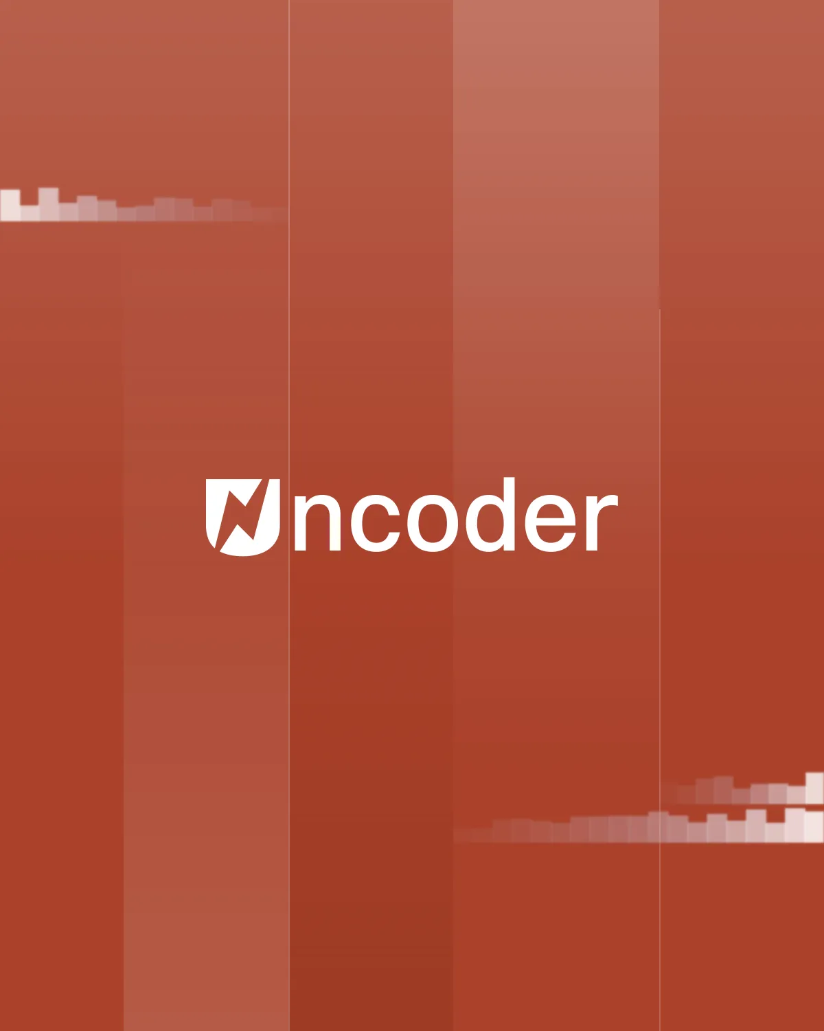 Urmi logo on orange pixel artwork