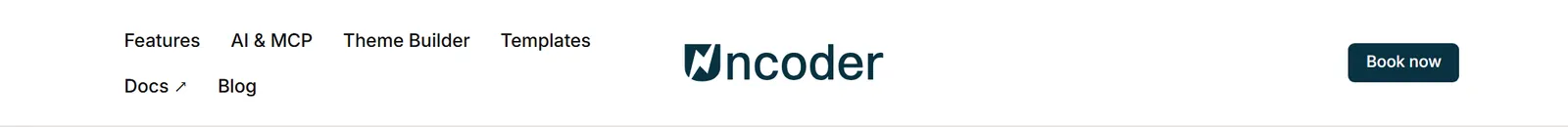 Preview of the “Centered logo” section pattern with its placeholder content