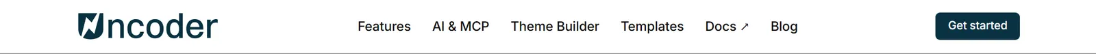 Preview of the “Logo, menu and button” section pattern with its placeholder content